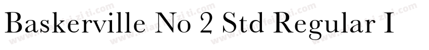 Baskerville No 2 Std Regular Itali字体转换